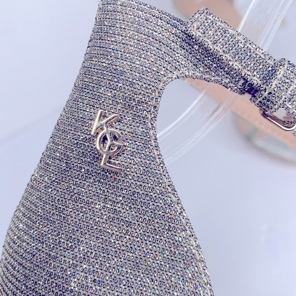 Kurt Geiger London Park Lane High Heel Sandals Metallic Silver/Gold Size 9 - Picture 7 of 8